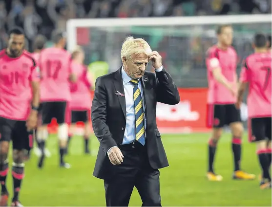  ?? Picture: Getty. ?? Gordon Strachan has gone, and if Jim takes over, only players plying their trade in Scotland would get a Scotland game.