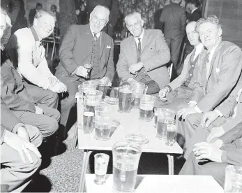  ??  ?? Beering up . . . The opening of the Upper Hutt RSA on July 1, 1967.