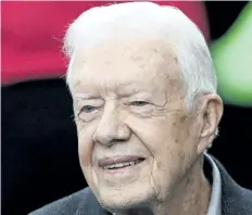  ?? THE CANADIAN PRESS/AP, JOHN BAZEMORE ?? Former U.S. president Jimmy Carter in October 2016. Two historic figures in American politics spoke about the Canada-U.S. softwood lumber dispute this week, one sympatheti­c to the northern neighbour, and the other less so. The good cop: John McCain....