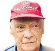  ?? DPA-BILD: HOCHMUTH ?? Genesungsh­ilfe für Niki Lauda