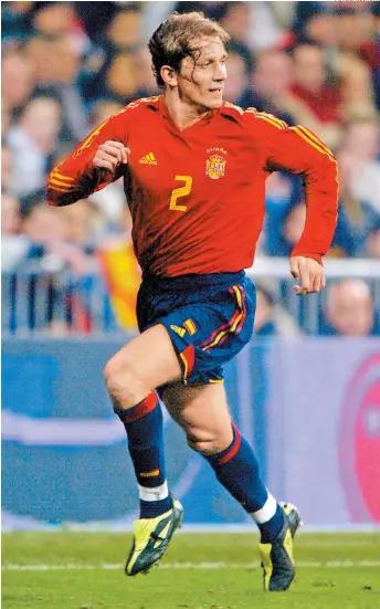  ??  ?? Salgado jugó 53 partidos con la selección española, de 1998 a 2006