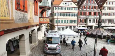  ?? Reuters ?? ↑
A square in Tuebingen, Germany.