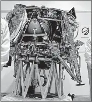  ?? ARIEL SCHALIT/AP ?? The SpaceIL lunar module, shown in December, is scheduled to launch from Florida on Thursday.