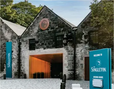  ?? ?? The Singleton Distillery was also named Visitor Attraction of the Year at the Icons of Whisky Scotland and World Whiskies Awards last year