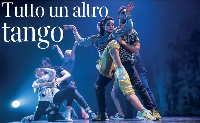  ??  ?? Energia Un momento di «Break the Tango», spettacolo internazio­nale che arriva per la prima volta in Italia mercoledì al teatro Ciak