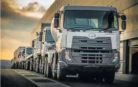  ??  ?? UD Trucks Southern Africa is expecting to see 3% growth in the South African truck market in 2017.