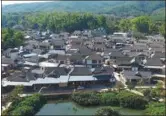  ?? YANG ZONGYOU / XINHUA ?? Newly built houses lie in villages in mountainou­s Jinggu Dai and Yi autonomous county in Yunnan province in late January. After a magnitude-6.6 earthquake in 2014, villagers rebuilt their homes in the Dai style and are living a cleaner, wealthier life.