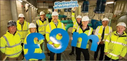  ?? ?? Front: Rodney Moates Dawson, WAM; Sara Venning, Chief Executive, NI Water; Infrastruc­ture Minister John O’dowd; Paul Harper, Francis Bradley and Mark Richardson, from NI Water, with (back) Justin Keane, Capita; Shane Mcverry, Murphy Group; and Ian Rankin, NI Water.