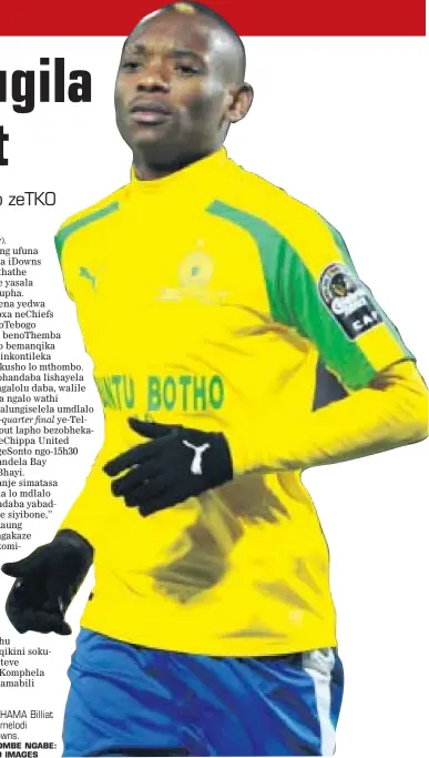  ?? ISITHOMBE NGABE: GALLO IMAGES ?? NGUKHAMA Billiat wemamelodi Sundowns.