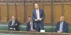  ?? ?? Matt Hancock returns to the Houses of Parliament