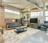  ?? ?? A TikTok user featured the property in a video, calling the main living space chaotic and saying it looks like a “furniture store.” The property is near Broadway and not far from Bethlehem’s South Side.