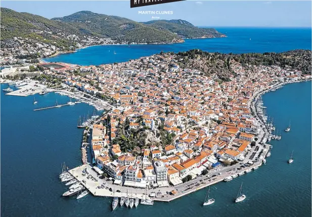  ?? Picture: 123rf.com/dimaberkut ?? ISLAND TIME An aerial view of the harbour on Poros Island, one of the Peloponnes­e Islands in the Aegean Sea, Greece.