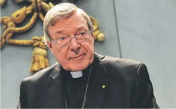  ?? AFP ?? LÍDER. El cardenal George Pell,d e 76 años, es símbolo del tradiciona­lismo católico australian­o.