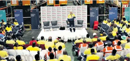  ?? ?? RBM MD Werner Duvenhage addressing male employees