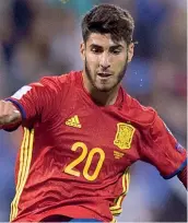  ?? (Getty Images) ?? Marco Asensio 22 anni, centrocamp­ista spagnolo del Real Madrid. È cresciuto nel vivaio del Maiorca, gioca nei blancos dal 2016