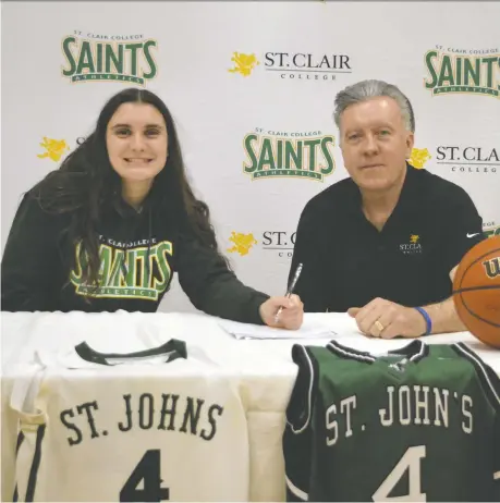  ?? JEFF OVEREEM ?? Lauren Overeem is the latest recruit for St. Clair women's basketball head coach Andy Kiss for the 2022-23 season.