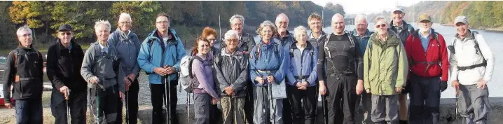  ??  ?? ●● East Cheshire Ramblers by Rudyard Lake