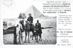  ??  ?? Pozivnica na predavanje o Egiptu u Društvu hrvatskih književnik­a 1903.