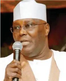  ??  ?? Alhaji Atiku Abubakar