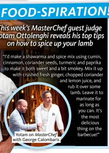  ??  ?? Yotam on with George Calombaris