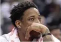  ?? NATHAN DENETTE/THE CANADIAN PRESS ?? DeMar DeRozan has been through Game 1 losses: “We’ve learned every type of way you can learn.”