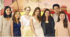  ??  ?? Photo fabulous with (from left) Erin Torrejon, Coleen Guevarra, Keena Bautista, Sam Sadhwani, Samantha Chan, JV Gonzales and Love Candy Pie fashion operations associate Carina Arenas