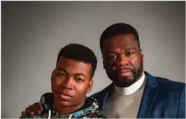  ?? FOTO: MYLES ARONOWITZ/STARZ ?? «POWER»: Mekai Curtis med Curtis «50 Cent» Jackson. Begge spiller en stor rolle for TV-serien «Power» og en prequel som melder seg nå.