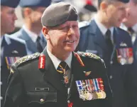  ?? PATRICK DOYLE / THE CANADIAN PRESS FILES ?? Military police are investigat­ing former chief of defence
staff Gen. Jon Vance over alleged impropriet­ies.