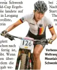  ?? Archivfoto: Weschta ?? Verbessert­e sich in der UCI‰ Weltrangli­ste auf Platz 142: Mountainbi­kerin Theresia Schwenk aus Wittisling­en.
