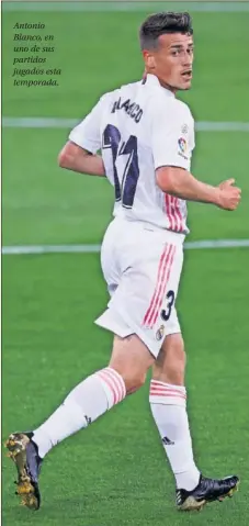  ??  ?? Antonio Blanco, en uno de sus partidos jugados esta temporada.
Stade Rennes,