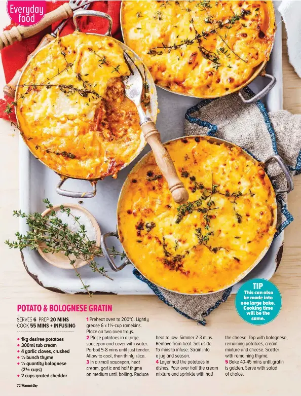 POTATO &amp; BOLOGNESE GRATIN - PressReader