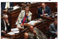  ?? AP/Charleston Gazette-Mail/CRAIG HUDSON ?? Delegates listen to a speaker during a special session of the state House of Delegates in Charleston, W.Va., on Monday.