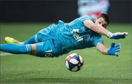  ?? The Canadian Press ?? Vancouver Whitecaps goalkeeper Maxime Crepeau says he sees light at the end of the tunnel for the MLS season.