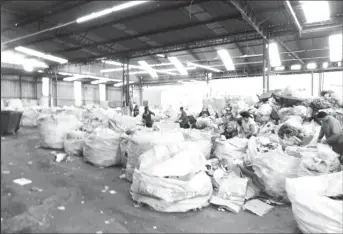  ??  ?? Recycling operations in São Paulo. When paper is handled in large quantities and for a long time there can be health risks (Photo by Marina Ferron)