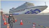  ??  ?? The quarantine­d cruise ship Diamond Princess at Yokohama port, Japan, on February 10, 2020.