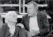  ?? ASSOCIATED PRESS FILE PHOTO ?? A FAMILY SPOKESMAN SAID SUNDAY that former first lady Barbara Bush (seen here in 2015 with her husband, former president George H.W. Bush) is in “failing health” and won’t seek additional medical treatment.