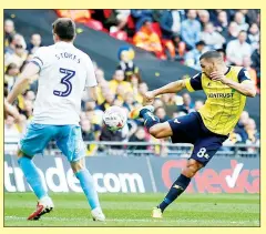  ??  ?? CONSOLATIO­N: Liam Sercombe scores for Oxford