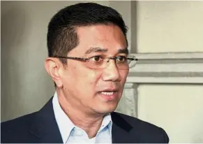  ??  ?? His Gombak parliament­ary seat may also be shaky as it is located on PAS’ turf. Azmin: