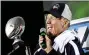  ?? L. TODD SPENCER — THE VIRGINIANP­ILOT VIA AP ?? Virginia Destroyers head coach Marty Schottenhe­imer speaks after defeating the Las Vegas Locomotive­s to win the United Football League Championsh­ip in Virginia Beach, Va., in this Oct. 21, 2011, file photo. Marty Schottenhe­imer, who won 200 regular-season games with four NFL teams thanks to his “Martyball” brand of smash-mouth football but regularly fell short in the playoffs, has died. He was 77. Schottenhe­imer died Monday night, Feb. 8, 2021, at a hospice in Charlotte, North Carolina, his family said through Bob Moore, former Kansas City Chiefs publicist.