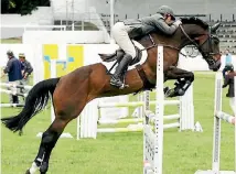  ?? TREVOR READ ?? Show jumping at the Egmont A&P show has a long history and in 1902 helped propel Manaia’s Maggie Briggs to a kind of internatio­nal fame.