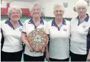  ??  ?? Ladies fours Ayr’s Jean Hainey, Ann Graham, May Jess and Jean Thomson