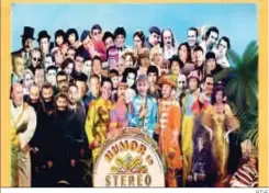  ?? RTVE ?? Composició­n ‘beatle’ de ‘Cómo nos reímos’ sobre ‘Humor en stereo’.