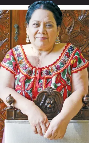  ??  ?? Juana Amaya promueve, en México y en el extranjero, la cocina oaxaqueña.