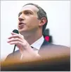  ?? ANDREW HARNIK/ASSOCIATED PRESS ?? Facebook CEO Mark Zuckerberg testifies Wednesday during a House Financial Services Committee hearing on Capitol Hill.