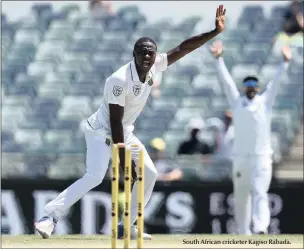  ??  ?? South African cricketer Kagiso Rabada.