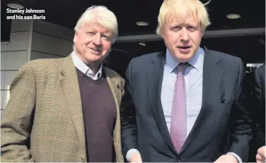  ??  ?? Stanley Johnson and his son Boris