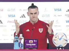  ?? ?? Gareth Bale will win his 110th cap at the Ahmad Bin Ali Stadium