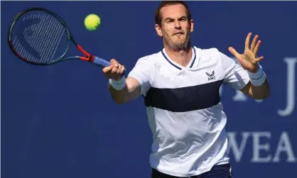  ?? Photograph: JulianFinn­ey/Getty Images for Battle Of The Brits ?? Andy Murray plays in the men’s doubles at the Battle Of The Brits in London.