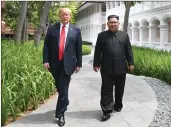  ??  ?? Trump and Kim: A breakthrou­gh meeting?