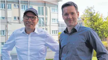  ?? FOTO: KNF ?? Simon Beck (links) und Joachim Müller leiten den Verein in einem Team von insgesamt sieben Personen.